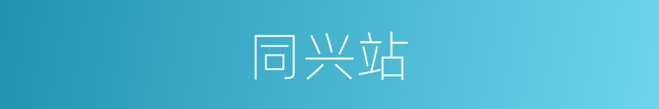同兴站的同义词