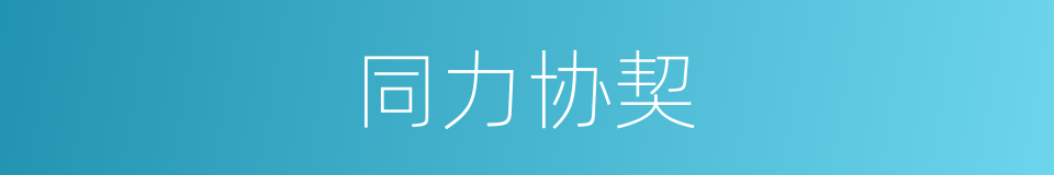 同力协契的意思