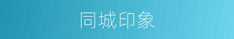 同城印象的同义词