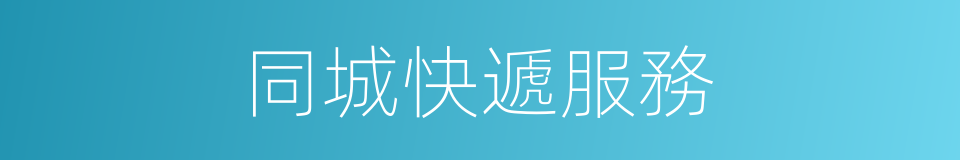 同城快遞服務的同義詞