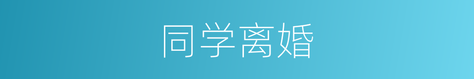 同学离婚的同义词