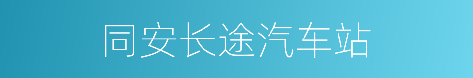 同安长途汽车站的同义词