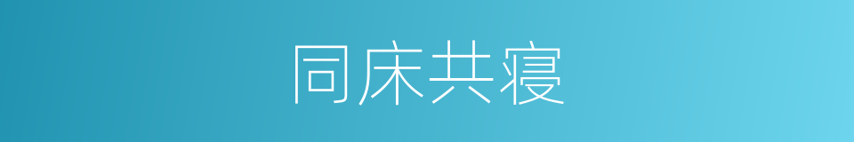 同床共寝的意思