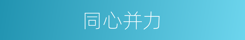 同心并力的意思