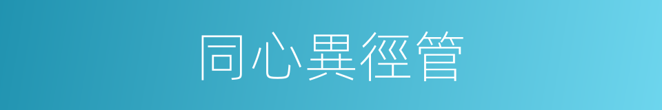 同心異徑管的同義詞