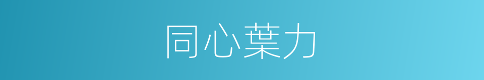 同心葉力的意思
