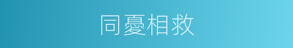 同憂相救的意思