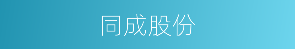 同成股份的同义词
