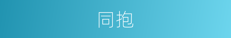 同抱的同义词