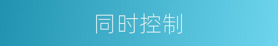 同时控制的同义词