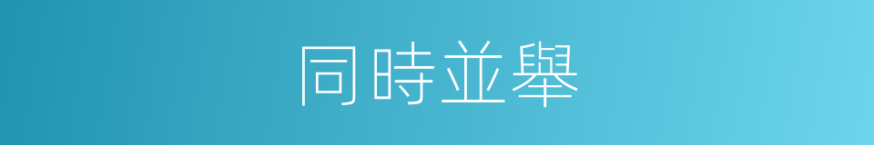同時並舉的意思