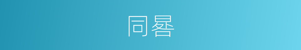 同晷的意思