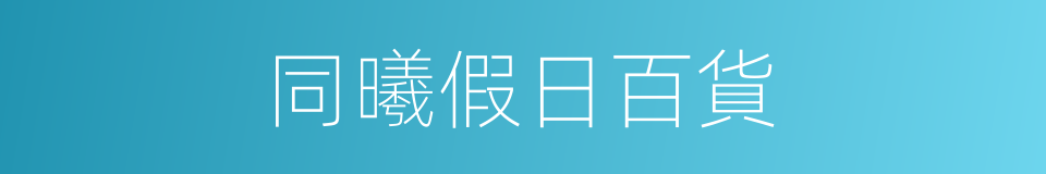 同曦假日百貨的同義詞