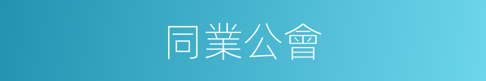 同業公會的意思