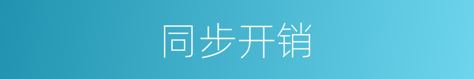 同步开销的同义词