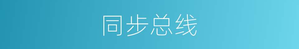 同步总线的同义词