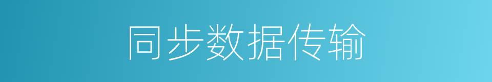 同步数据传输的同义词