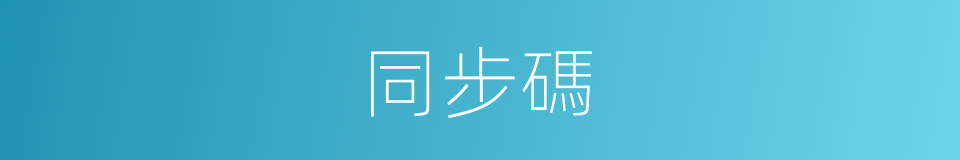 同步碼的同義詞
