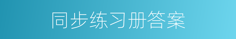 同步练习册答案的同义词