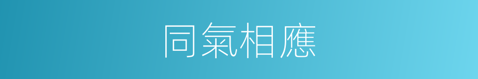 同氣相應的同義詞