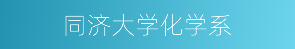 同济大学化学系的同义词