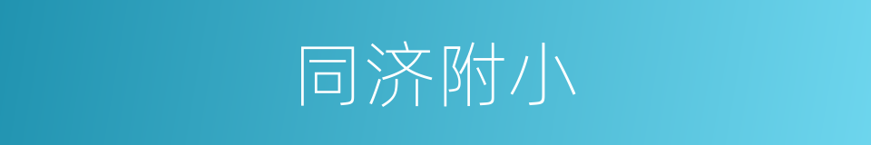 同济附小的同义词