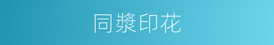 同漿印花的同義詞