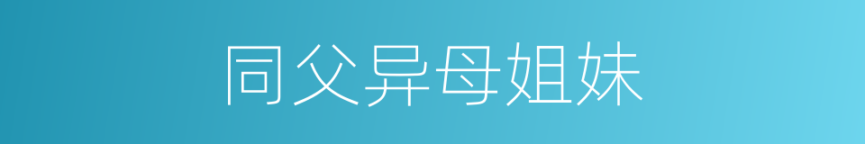 同父异母姐妹的同义词