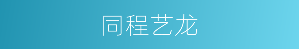 同程艺龙的同义词