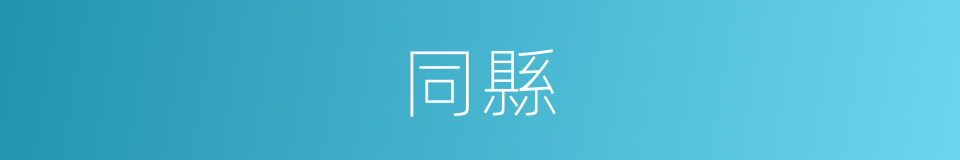 同縣的意思