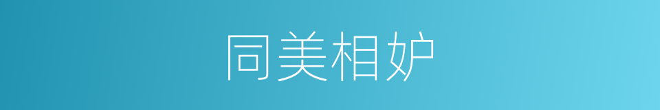 同美相妒的意思