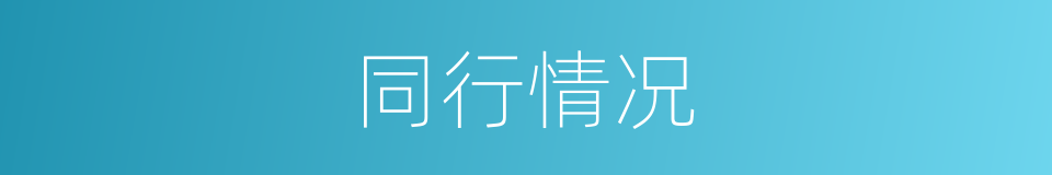 同行情况的同义词
