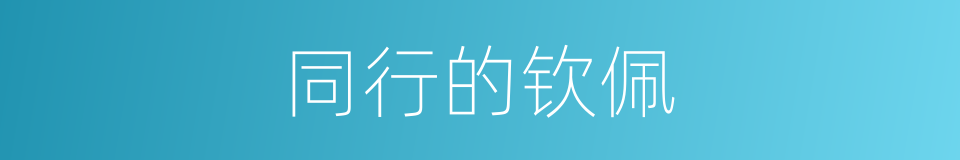 同行的钦佩的同义词