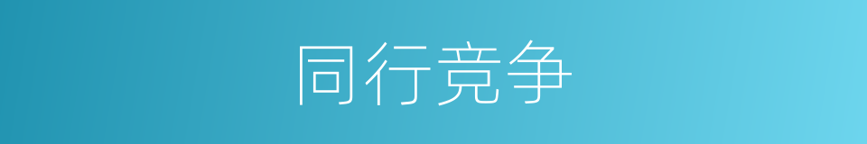 同行竞争的同义词