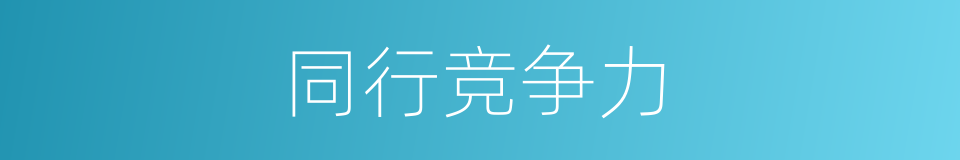 同行竞争力的同义词