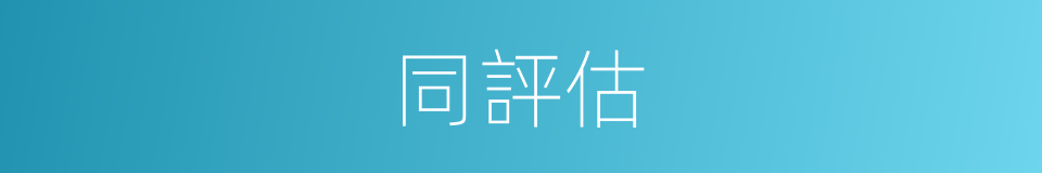 同評估的同義詞