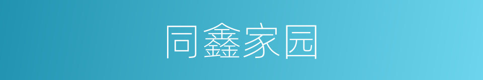 同鑫家园的同义词