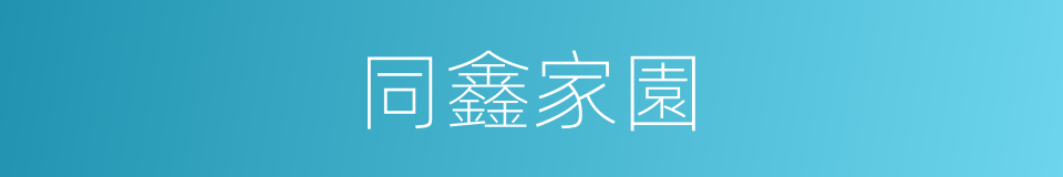 同鑫家園的同義詞