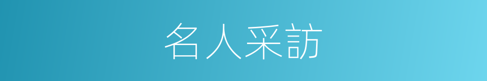 名人采訪的同義詞