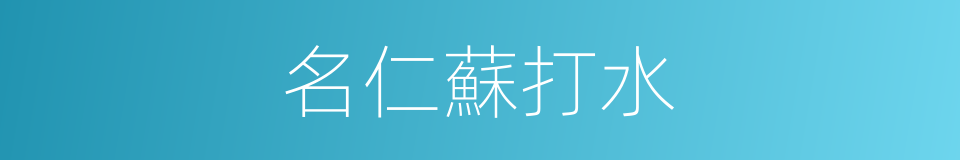 名仁蘇打水的同義詞