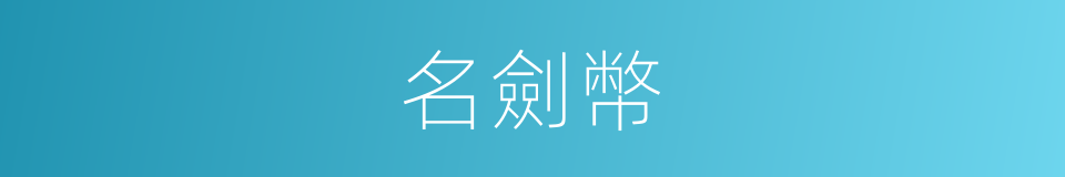名劍幣的同義詞
