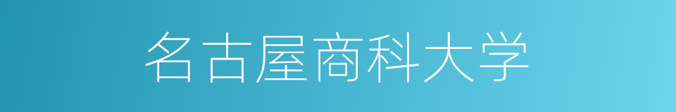 名古屋商科大学的同义词