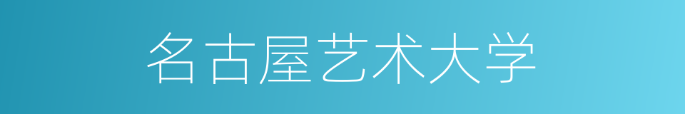 名古屋艺术大学的同义词