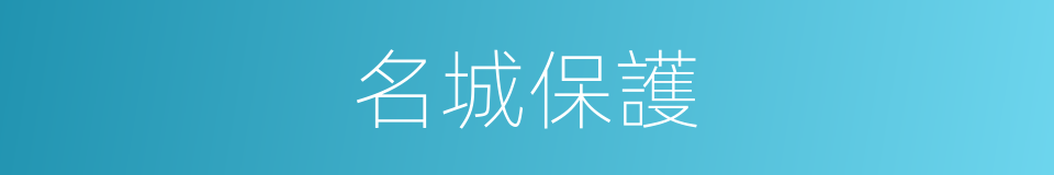 名城保護的同義詞