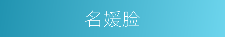 名媛脸的同义词