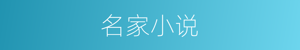 名家小说的同义词