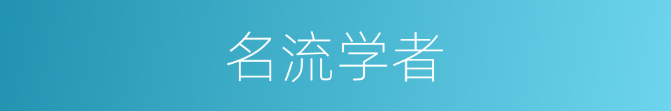 名流学者的同义词