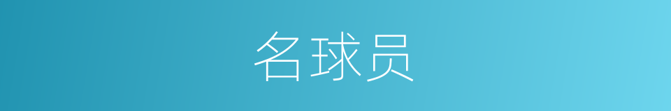 名球员的同义词
