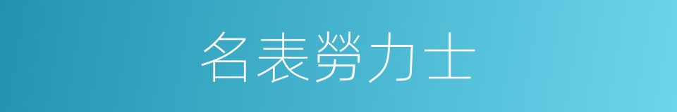 名表勞力士的同義詞