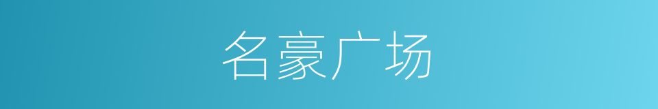 名豪广场的同义词